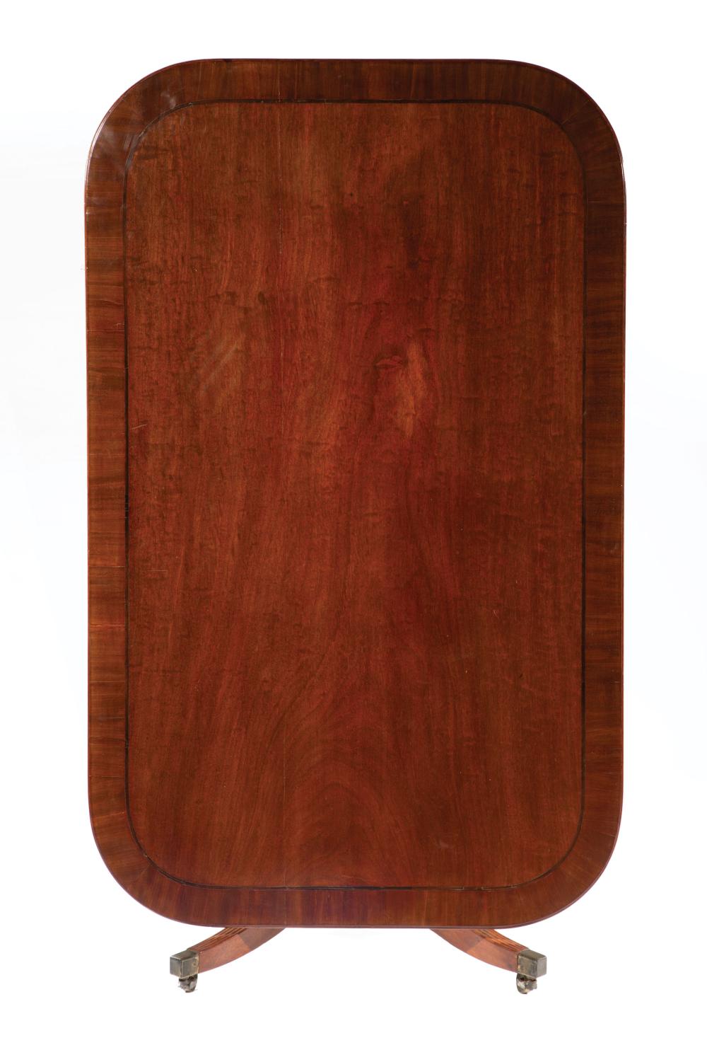 INLAID MAHOGANY TILT-TOP BREAKFAST