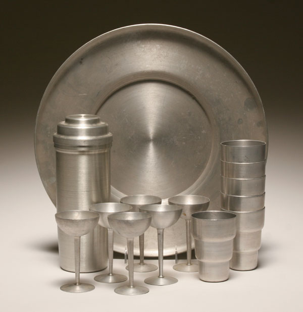 Russel Wright spun aluminum barware  4fa6c