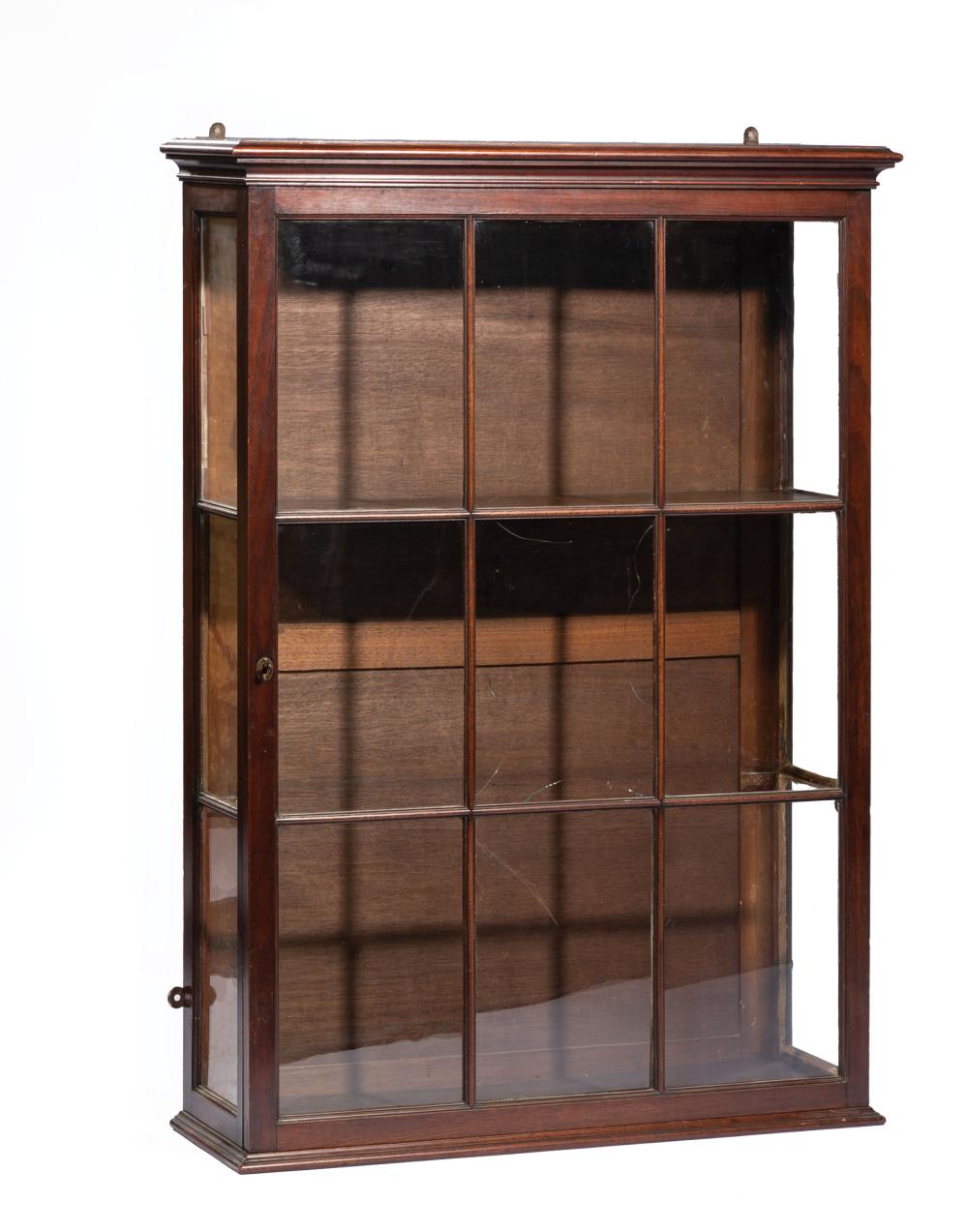 ENGLISH MAHOGANY HANGING VITRINE