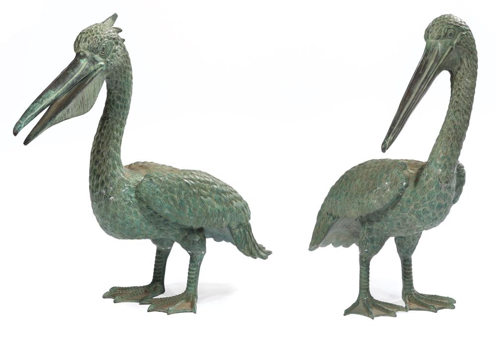 PAIR OF DECORATIVE BRONZE FIGURES