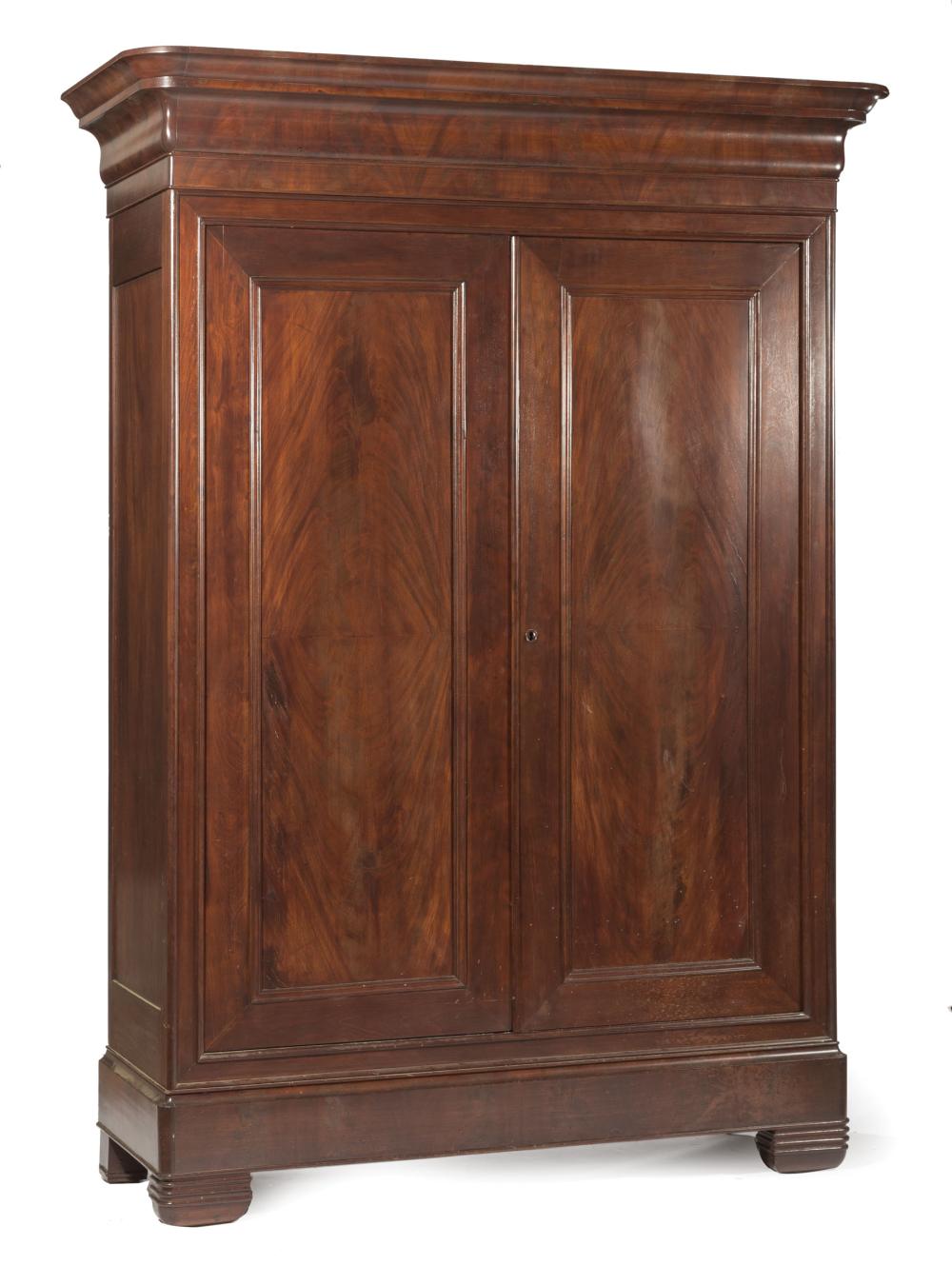 LOUISIANA FIGURED MAHOGANY ARMOIRELouisiana