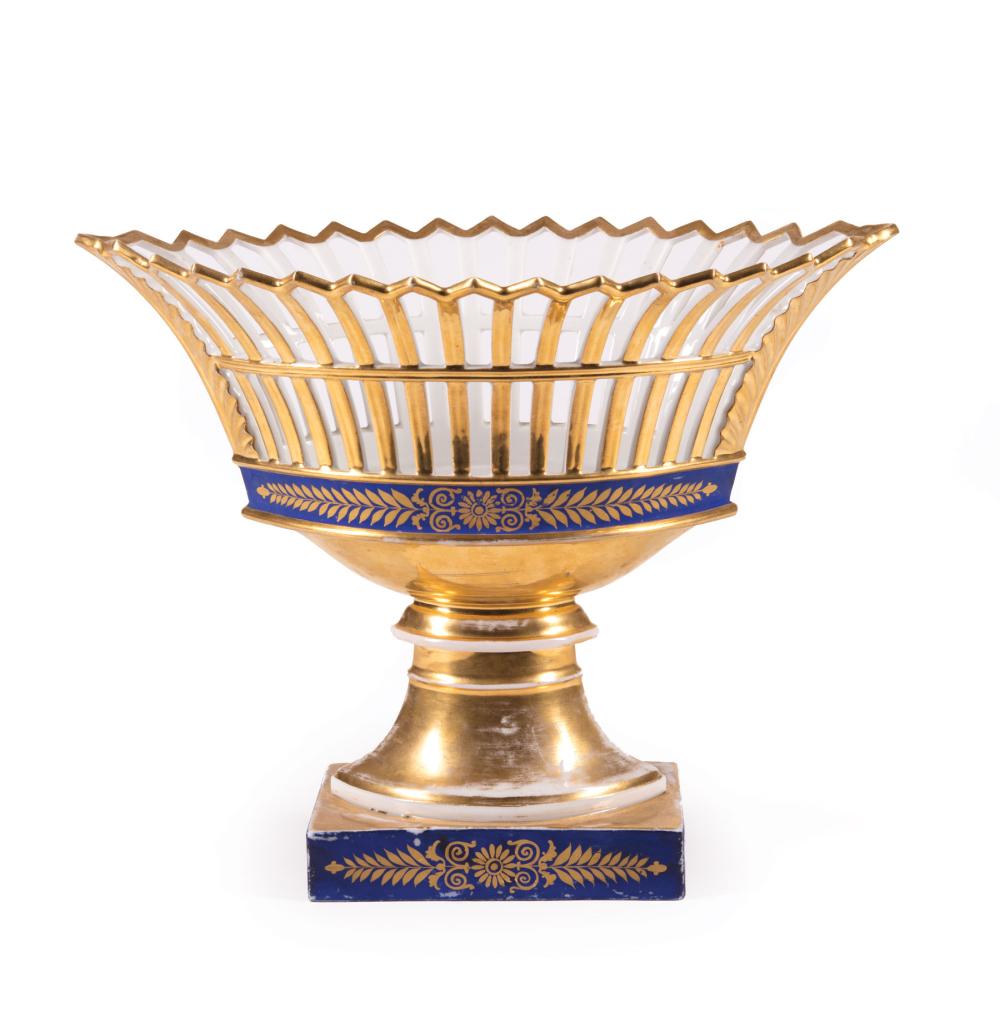 PARIS GILT AND BLEU DE ROI PORCELAIN