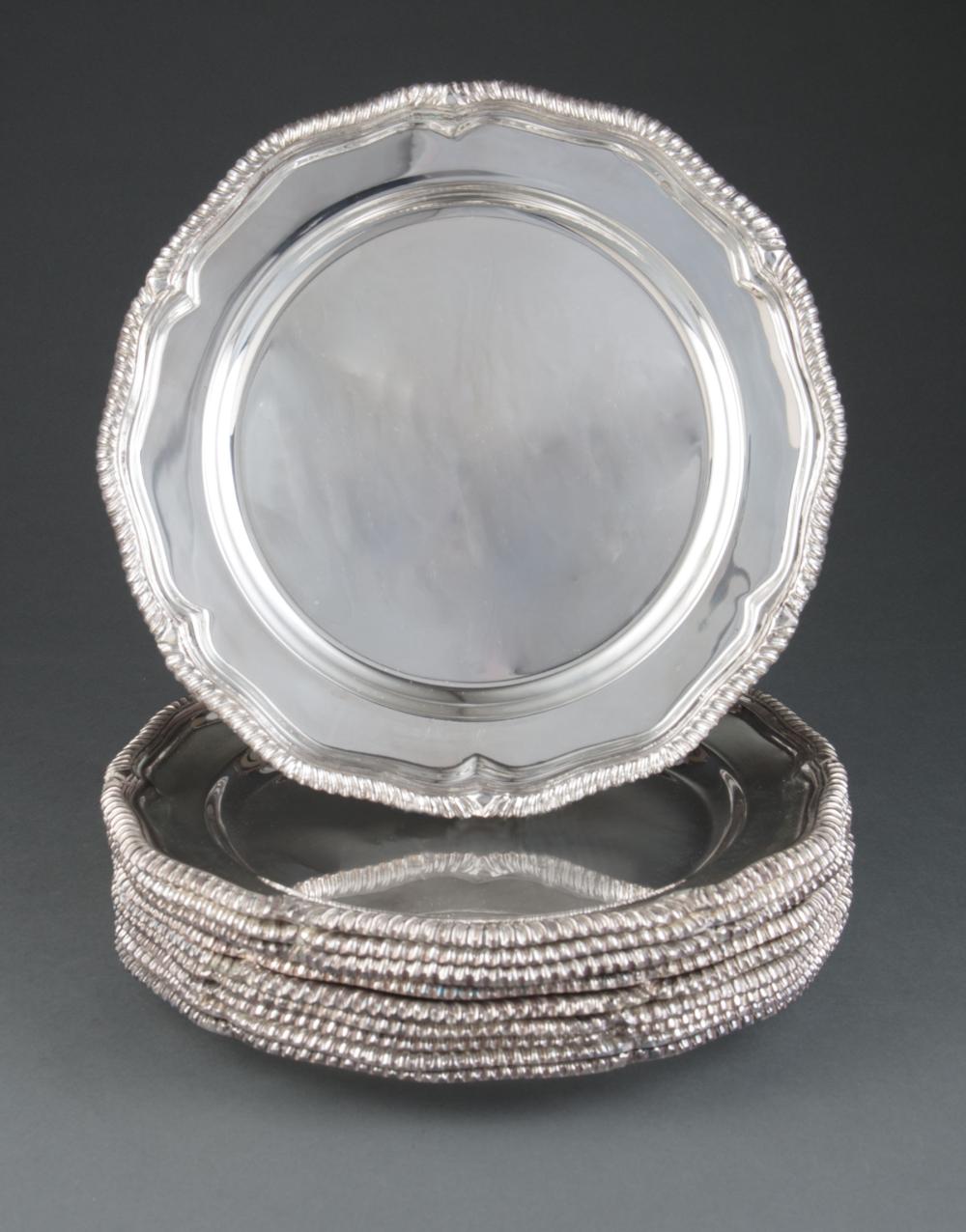 TEN CHIPPENDALE-STYLE SILVERPLATE