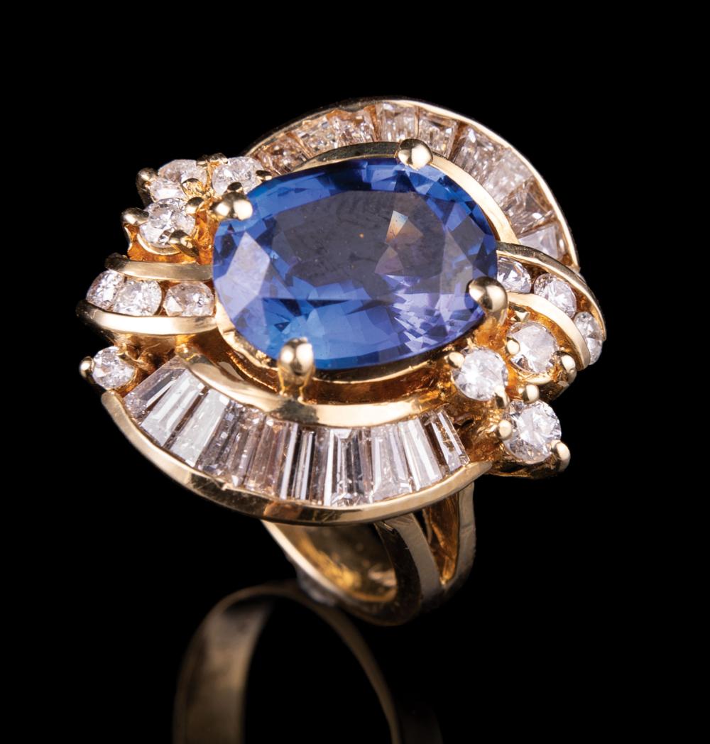 14 KT YELLOW GOLD SAPPHIRE AND 31caf8