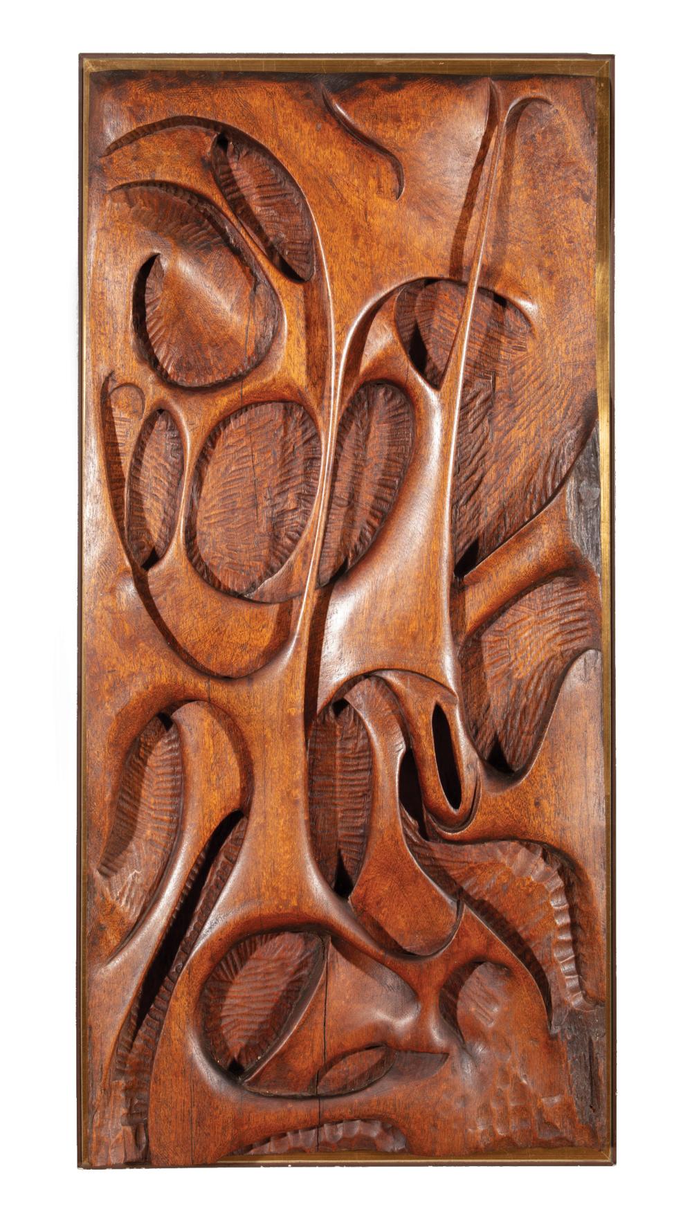 MID-CENTURY MODERN CARVED JACARANDA