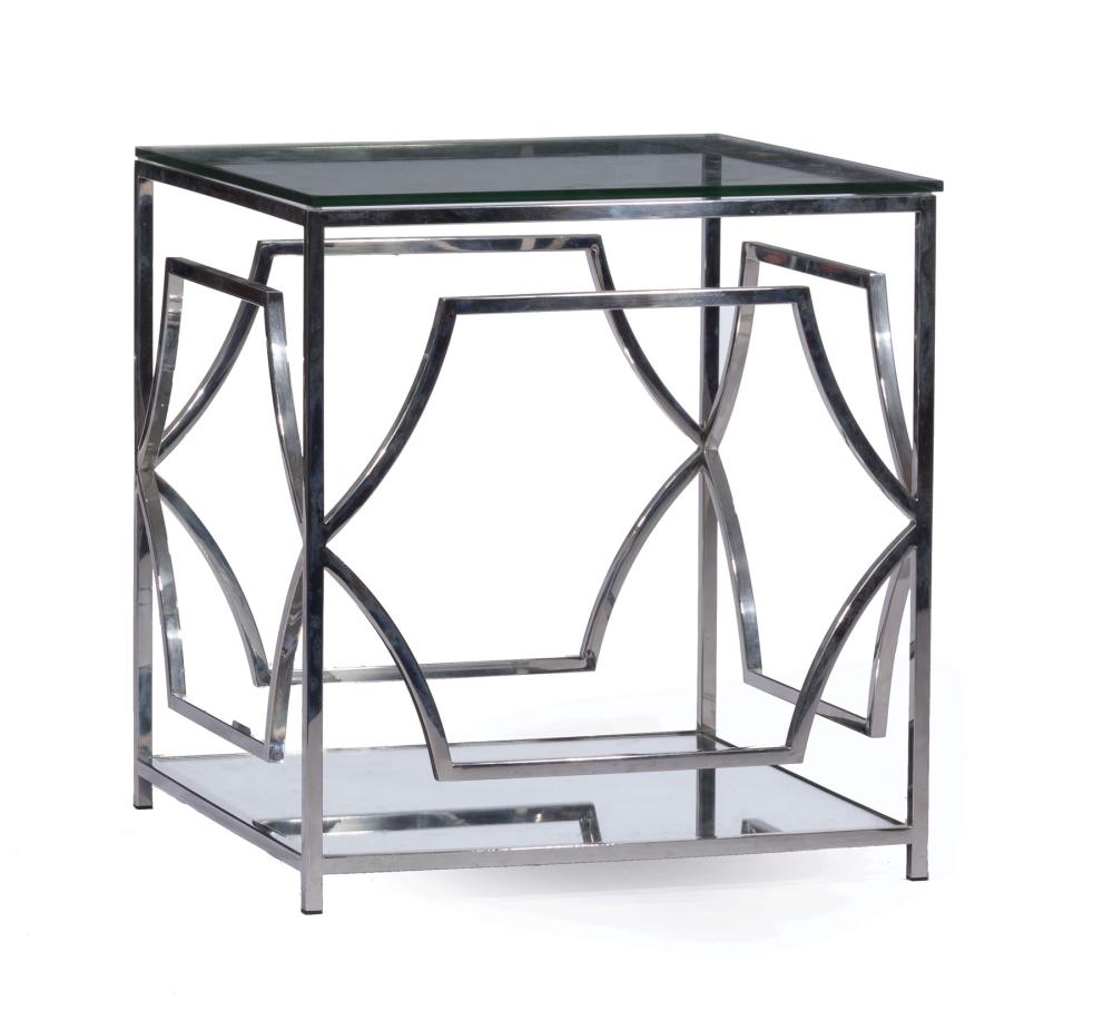 CONTEMPORARY CHROME SIDE TABLEContemporary 31cb32