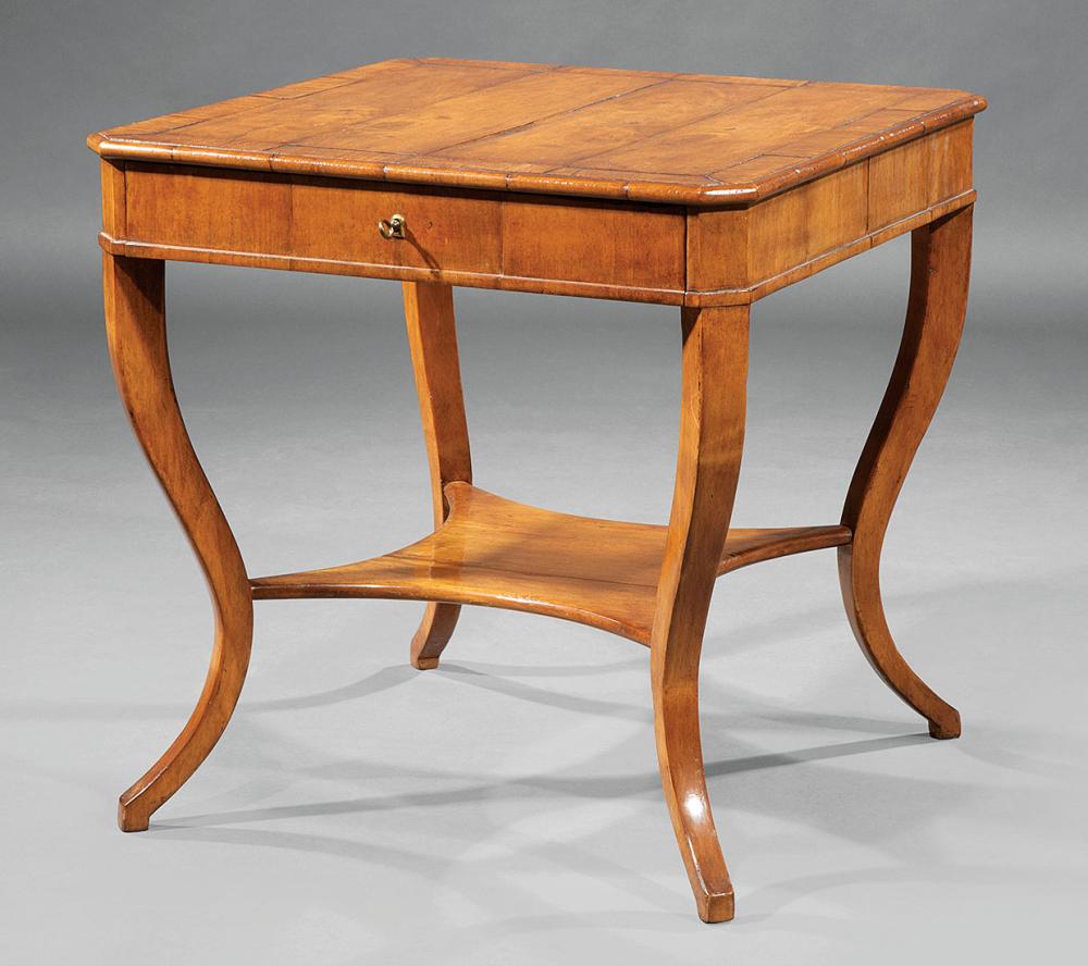 BIEDERMEIER-STYLE FRUITWOOD OCCASIONAL