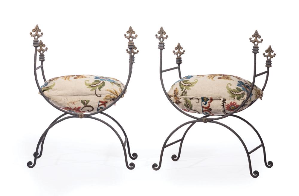 PAIR OF CONTINENTAL WROUGHT IRON 31cb62