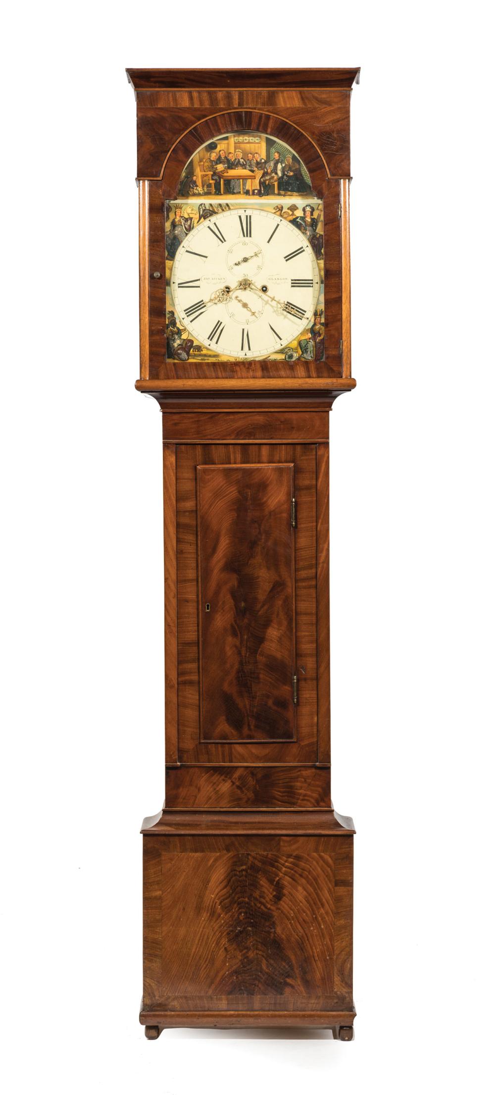 SCOTTISH MAHOGANY TALL CASE CLOCKScottish