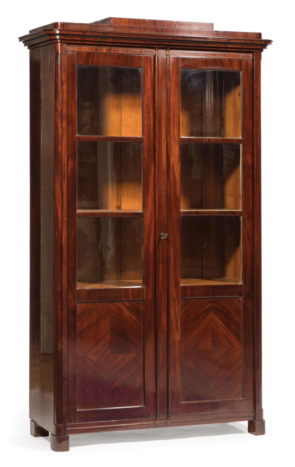 FRENCH ART DECO MAHOGANY BIBLIOTHEQUEFrench