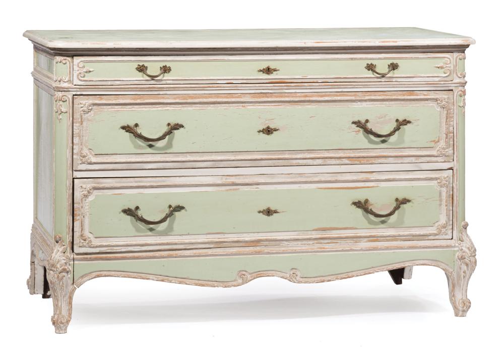 LOUIS XV-STYLE PAINT-DECORATED