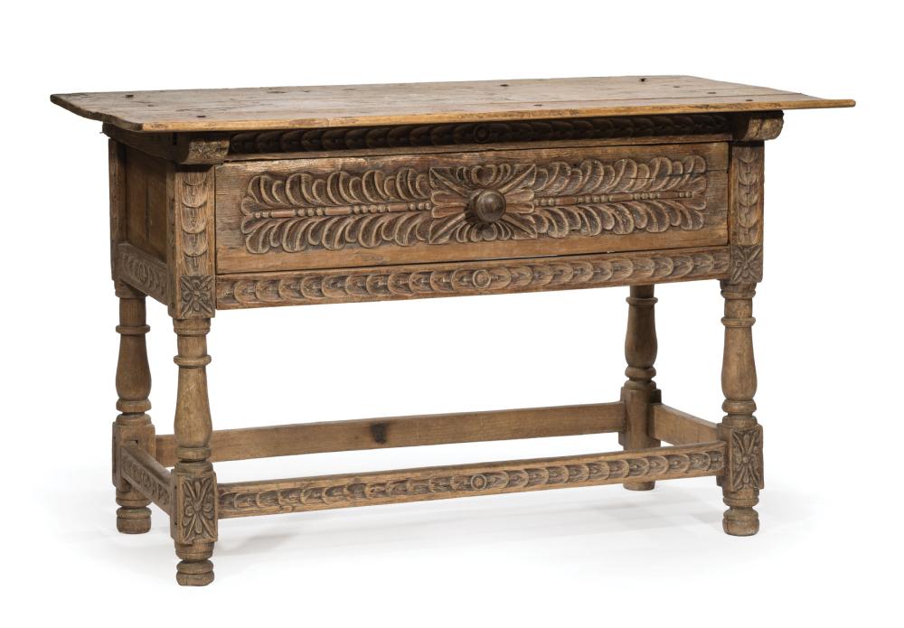 SPANISH CARVED FRUITWOOD REFECTORY 31cc28