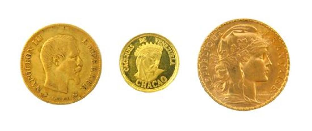  THREE WORLD GOLD COINS 1859 31cc91