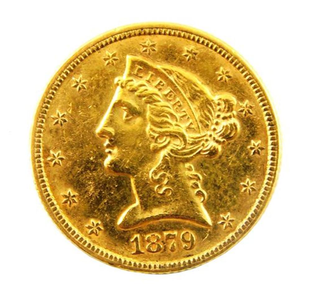  1879 FIVE DOLLAR GOLD COIN  31cc9e