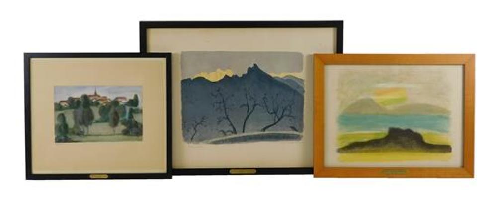 THREE 20TH C SWISS WORKS ON PAPER  31ccaa