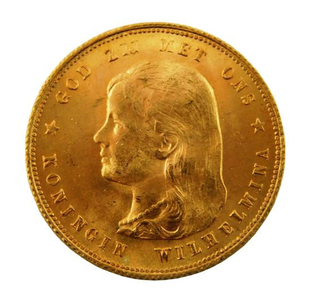 †1897 NETHERLANDS, TEN GUILDEN