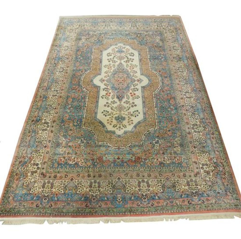 SEMI-ANTIQUE PERSIAN KIRMAN, 14'