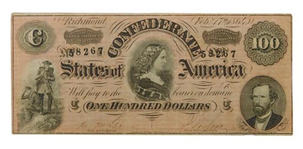 †$100 CONFEDERATE NOTE, SEVENTH