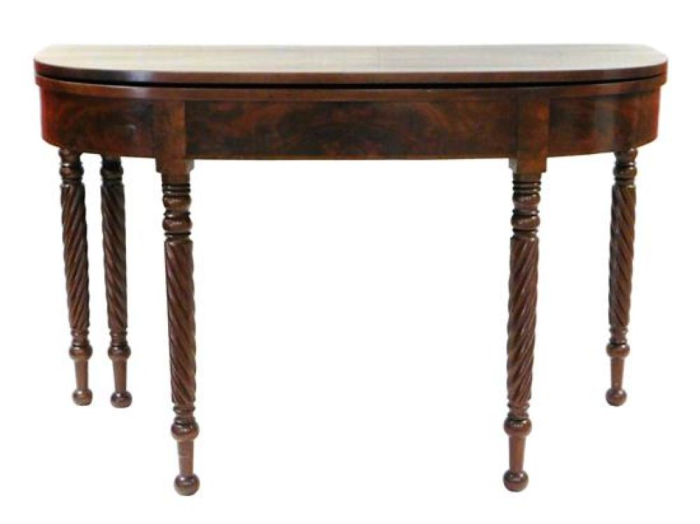 FEDERAL MAHOGANY CARD TABLE, NEW