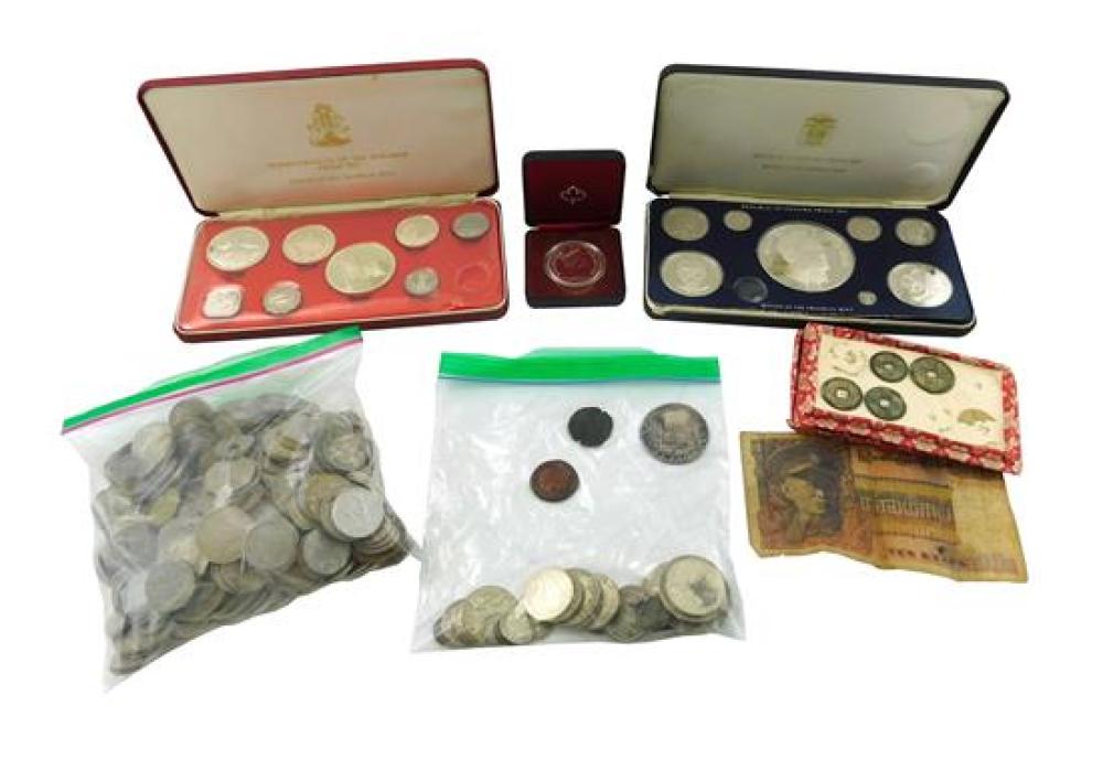 †WORLD COINS, INCLUDES: 1975