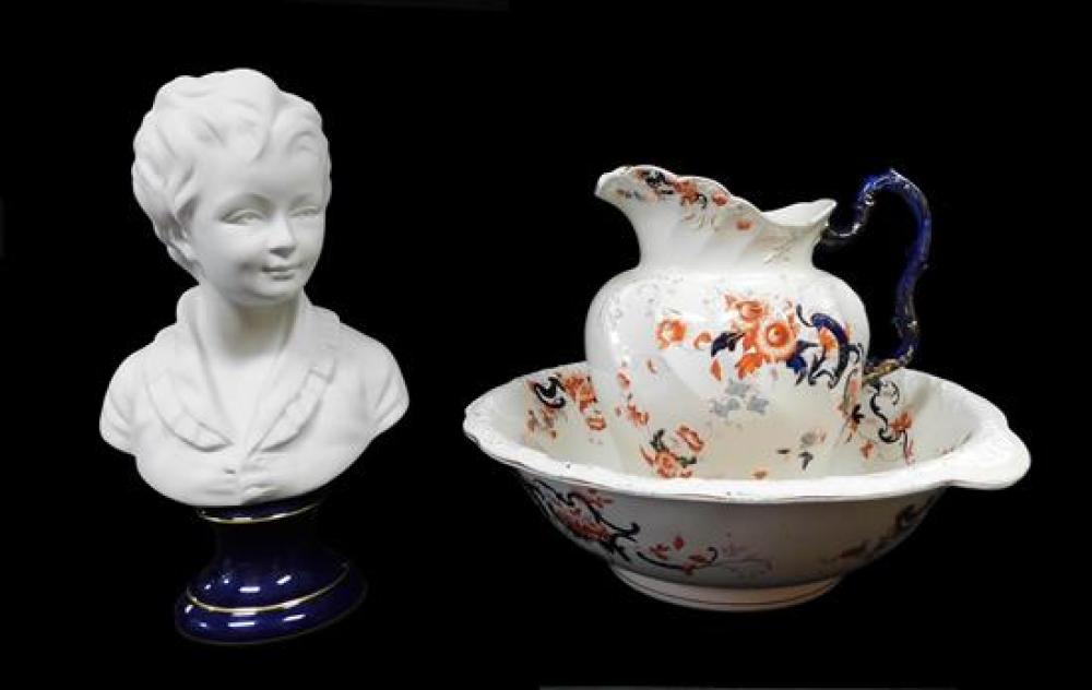 LIMOGES PARIAN BUST OF CHILD AND