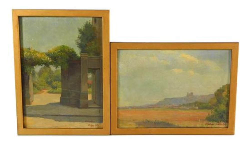 TWO EARLY 20TH C OILS ON BOARD  31cd13