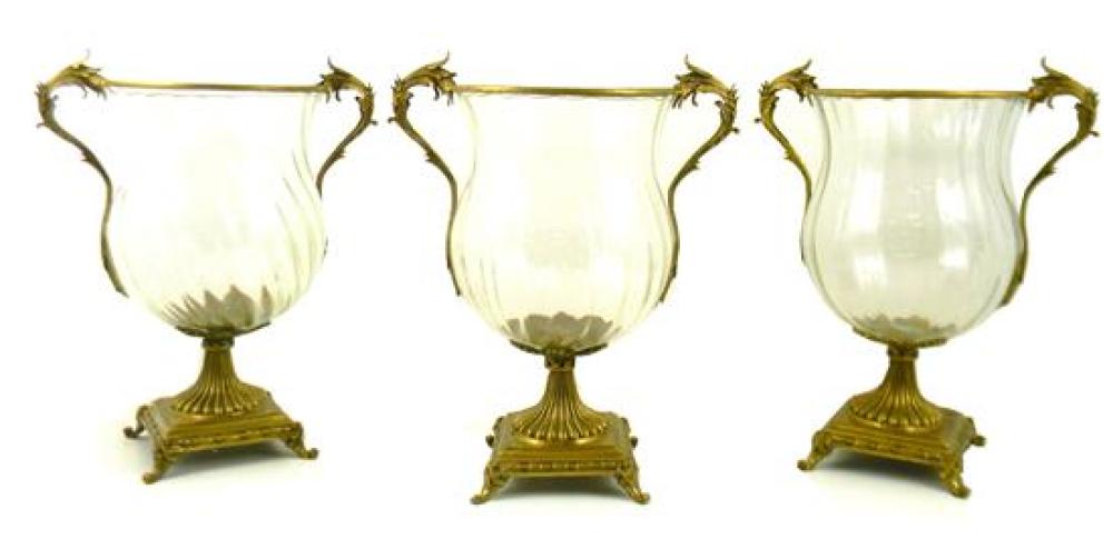 GLASS: THREE MATCHING GLASS AND