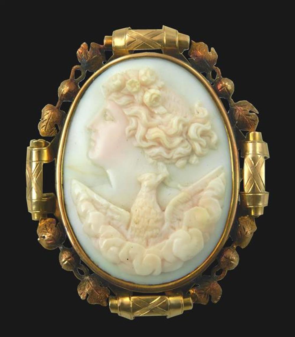 JEWELRY 14K GOLD ANTIQUE CAMEO 31cdc8