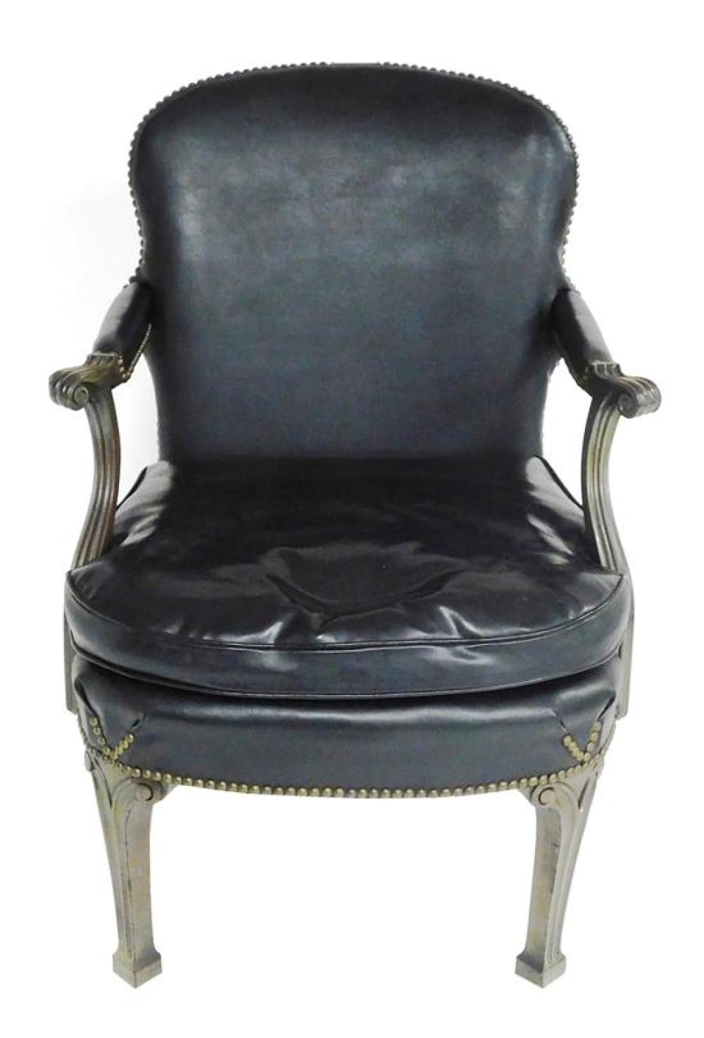 ENGLISH STYLE LIBRARY CHAIR, BLACK