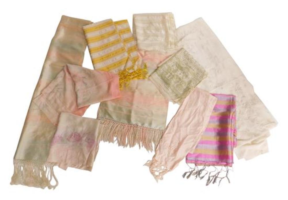 TEN SILK TEXTILES INCLUDING NINE 31cddb