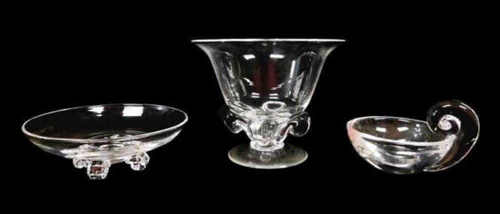 GLASS STEUBEN THREE PIECES INCLUDING  31cded