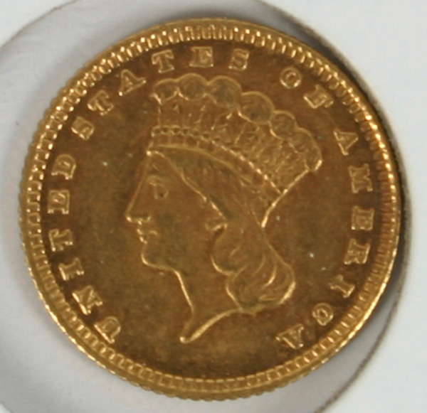 1862 1 Indian Head Type Gold Coin 4feea