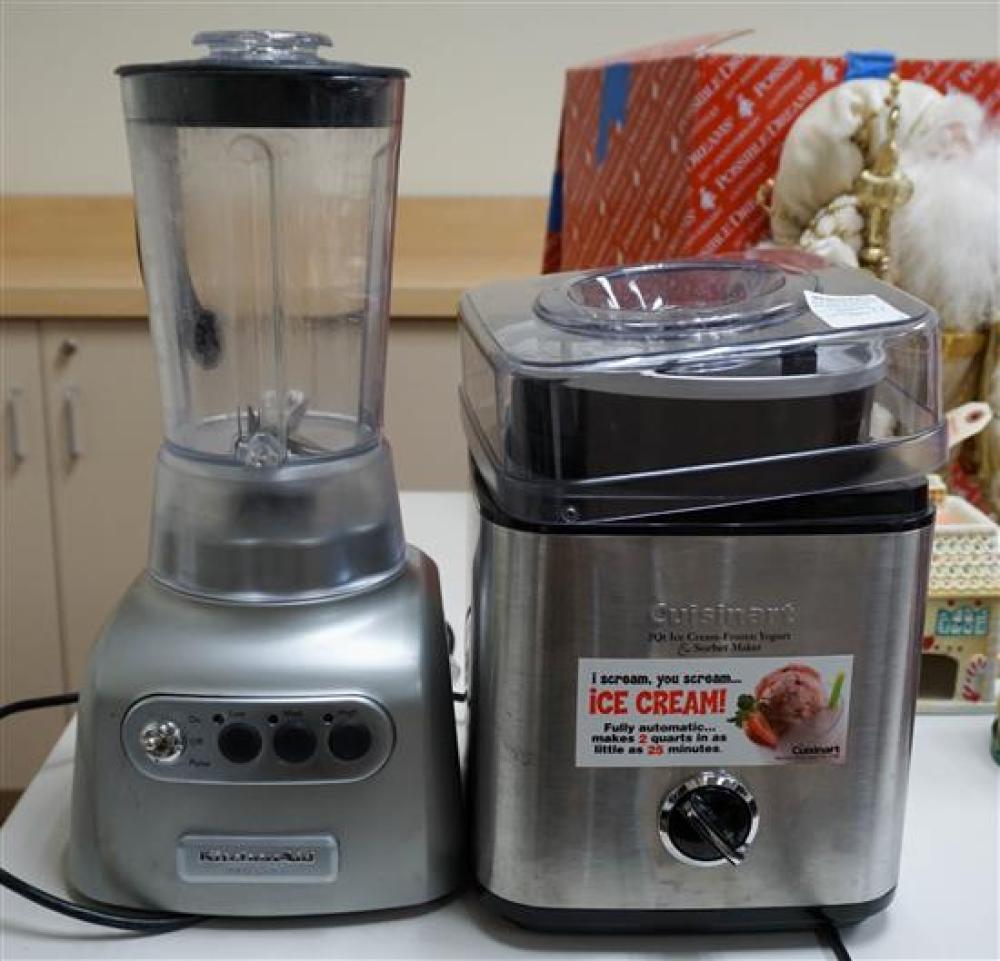 KITCHENAID BLENDER AND A CUISINART ICE