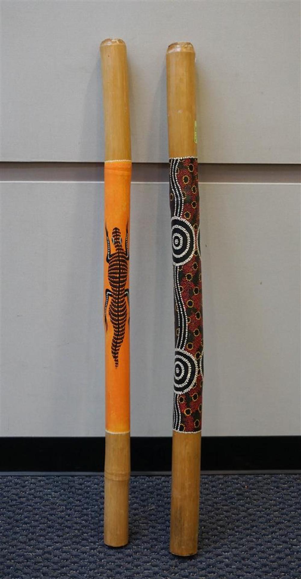 TWO ABORIGINAL BAMBOO DIDGERIDOOTwo 31f558