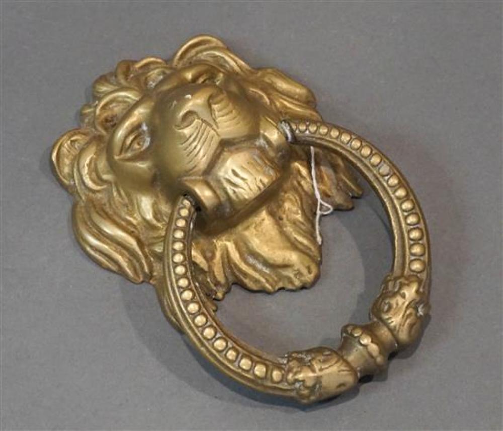 BRASS LION'S MASK DOOR KNOCKERBrass