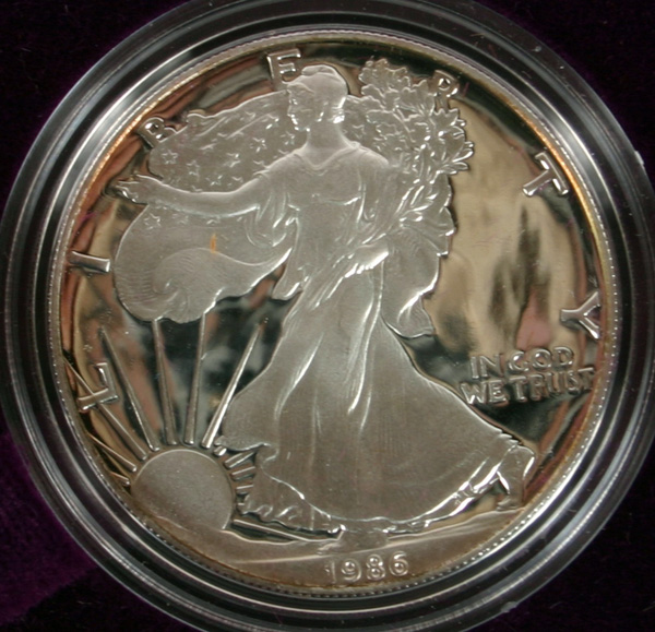 Two 1986 US Mint American Silver 4fef5