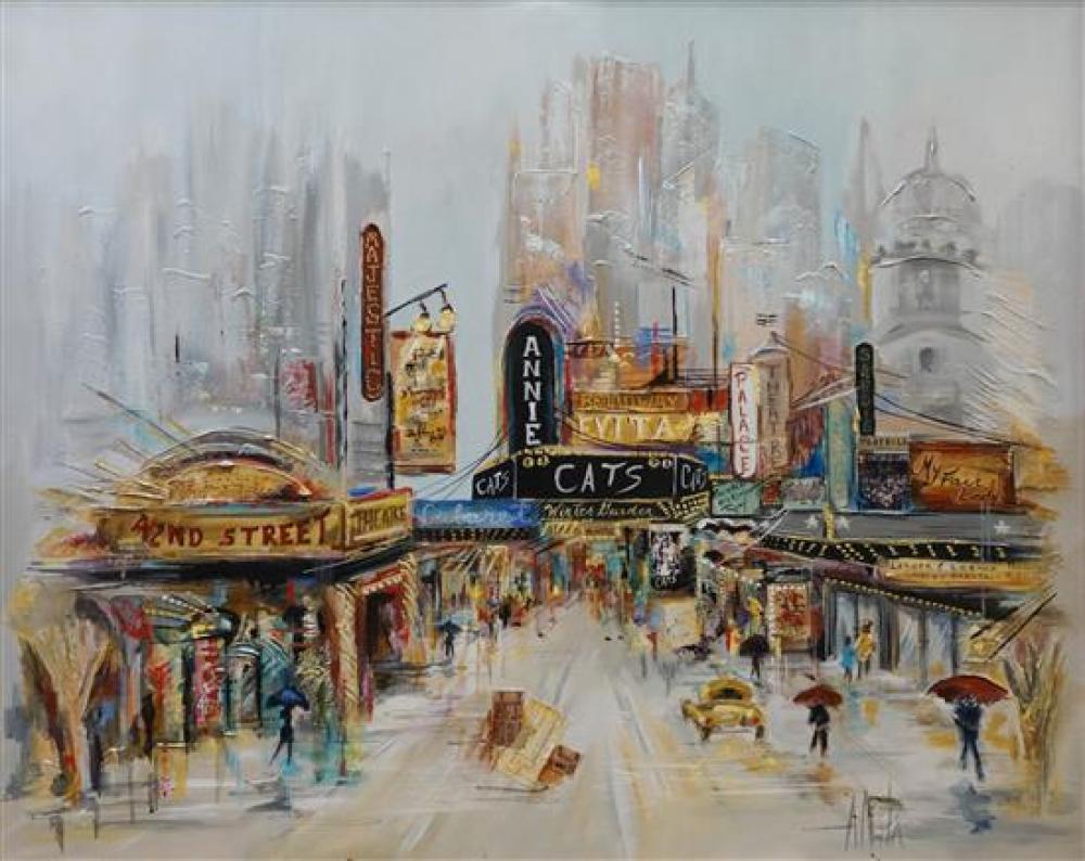 ANITA, BROADWAY, OIL ON CANVAS,