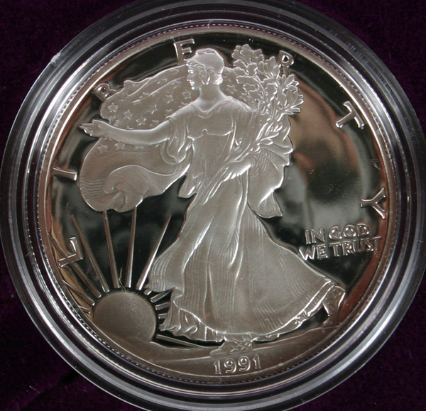 Two 1991 US Mint American Silver 4fefa