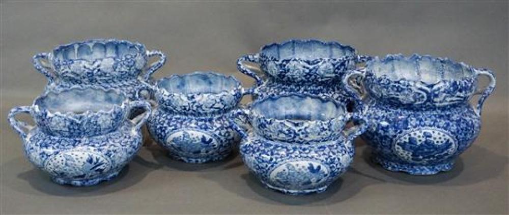 SIX CHINESE PORCELAIN BLUE TRANSFER 31f5df