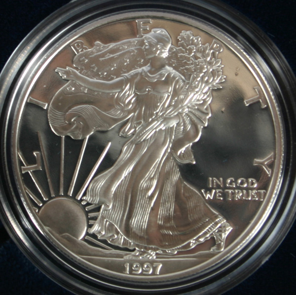 Two 1997 US Mint American Silver 4feff