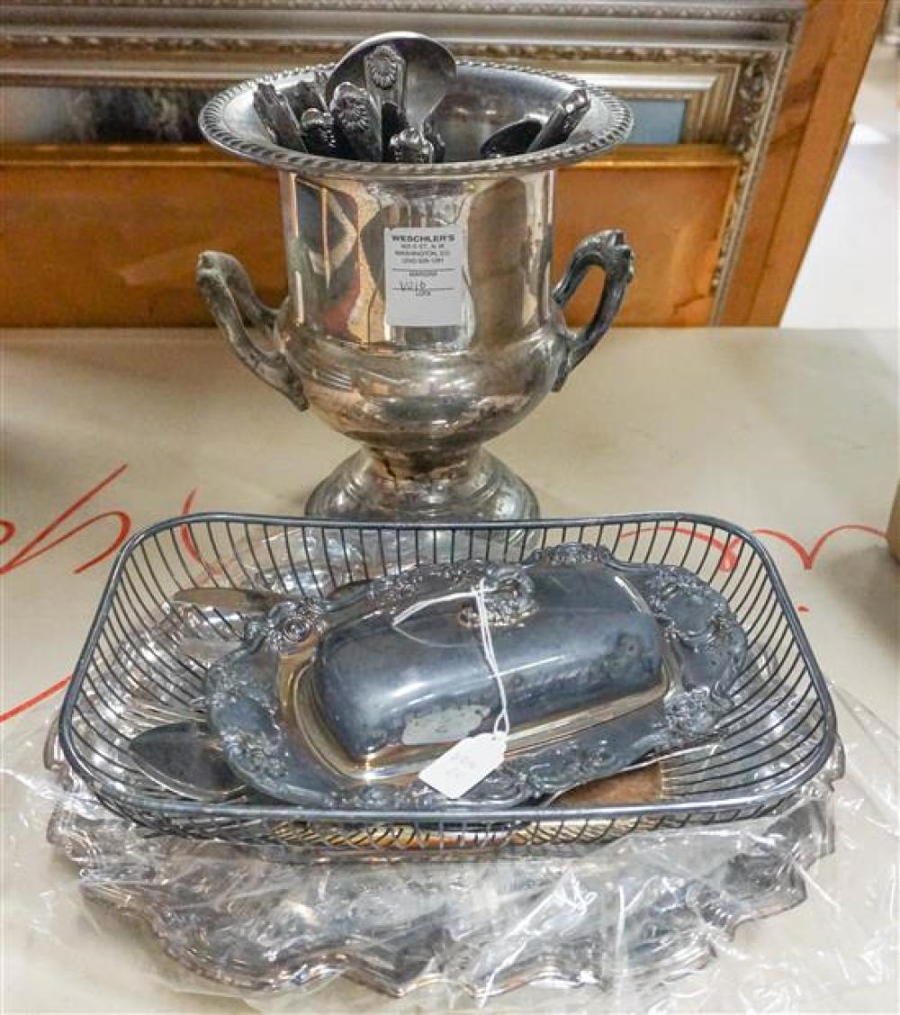 SILVER PLATE CHAMPAGNE BUCKET,