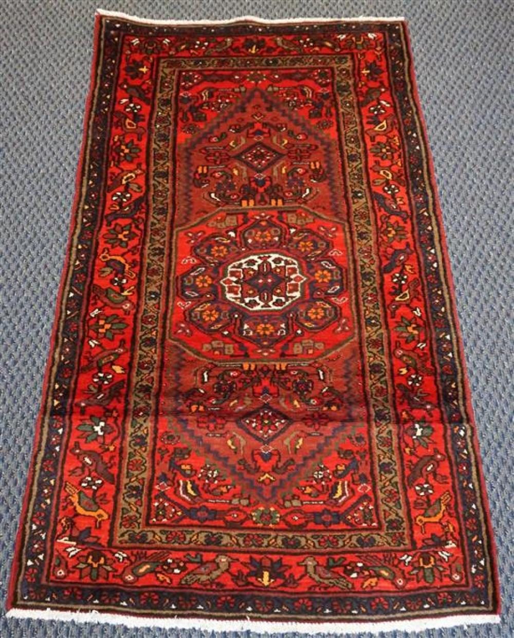 HAMADAN RUG, 6 FT 2 IN X 3 FT 4