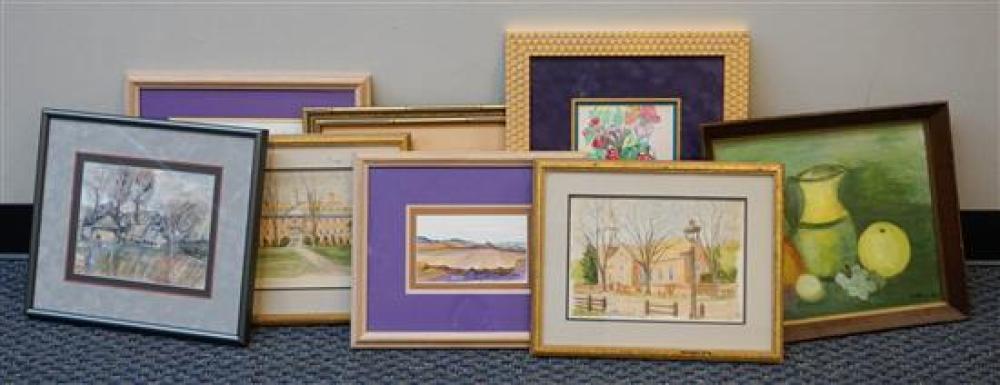 EIGHT ASSORTED FRAMED WORKS OF