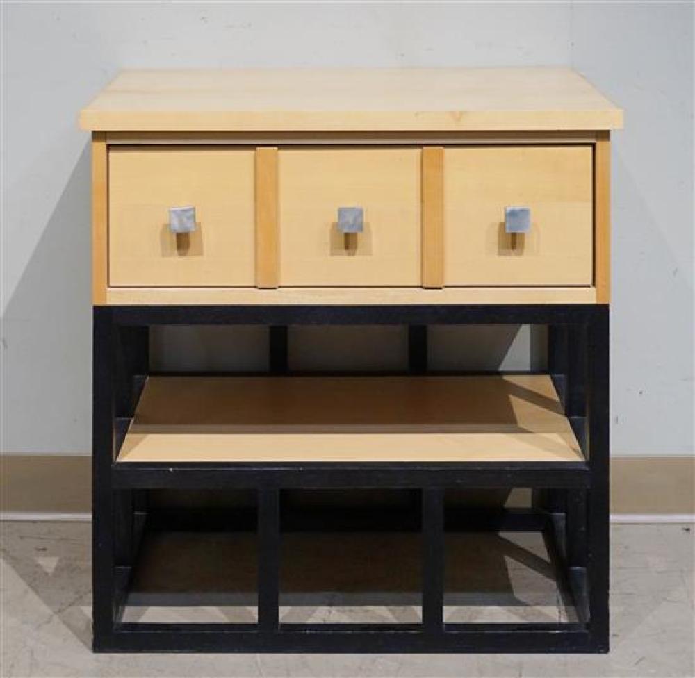 MODERN PARCEL EBONIZED CHERRY BEDSIDE