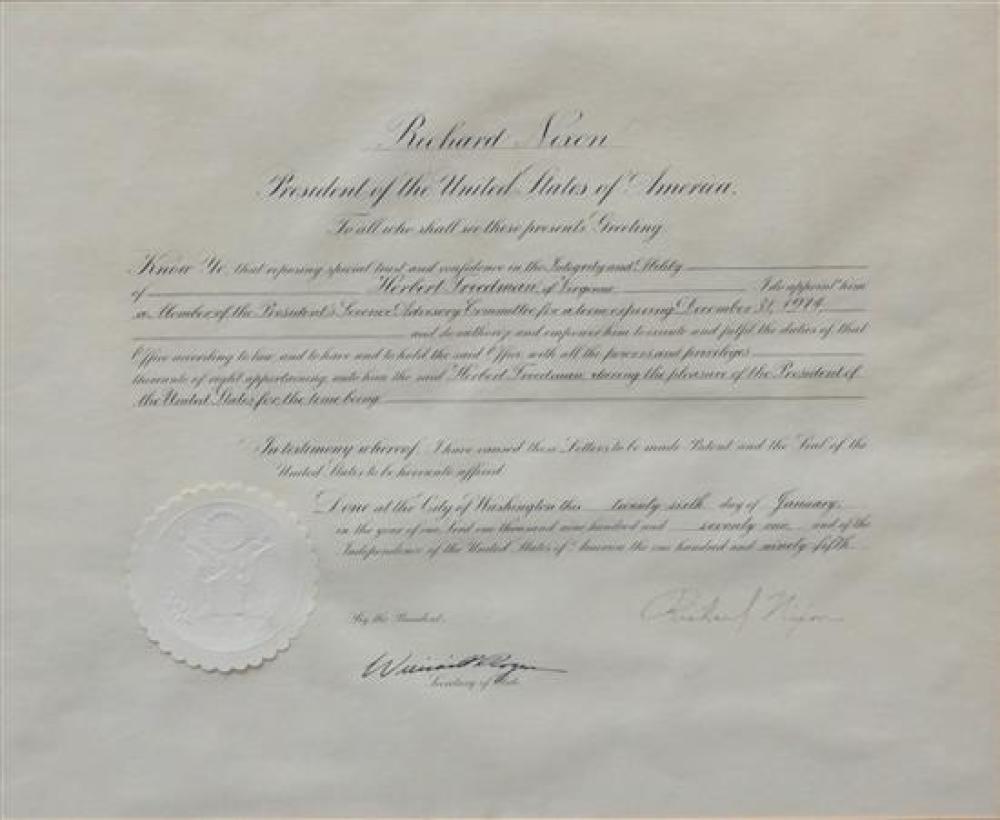 RICHARD NIXON PRESIDENTIAL APPOINTMENT  31f663