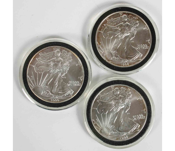 Three American Eagle Walking Liberty 4ff0a