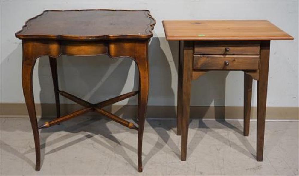 FRUITWOOD SQUARE TABLE AND A PINE