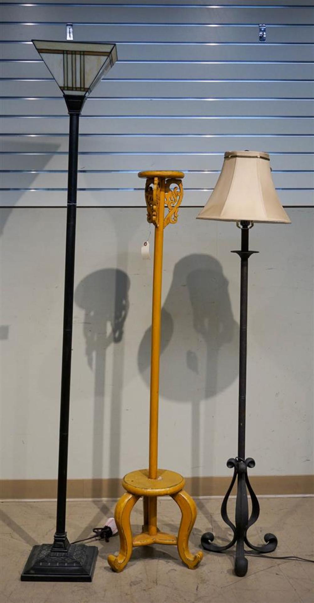 TWO PATINATED METAL FLOOR LAMPS 31f691
