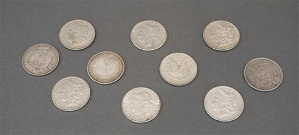 COLLECTION OF TEN US MORGAN SILVER 31f6ce