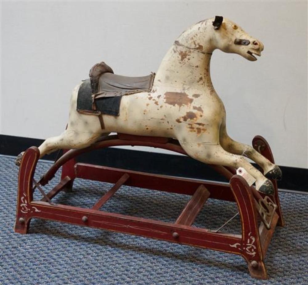 AMERICAN PAINTED WOOD ROCKING HORSE  31f766